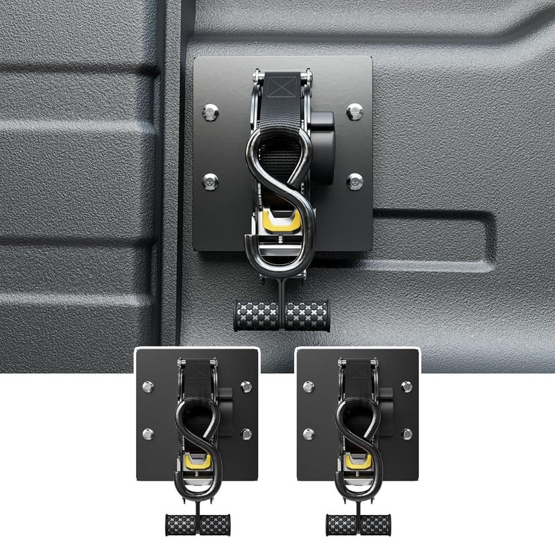 SZYANG 2PCS Retractable Ratchet Straps Compatible with 2022-2026 Nissan Frontier Retractable Tie Down Straps Replacement for 2022-2026 Nissan Frontier Accessories - Image 1